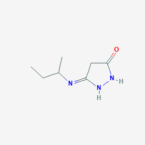 molecular formula C7H13N3O B12891813 3-(sec-Butylamino)-1H-pyrazol-5(4H)-one 