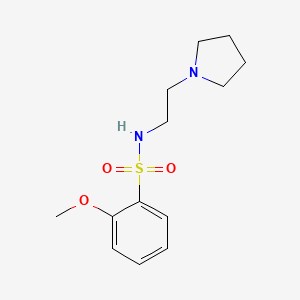 2-Methoxy-N-[2-(pyrrolidin-1-yl)ethyl]benzene-1-sulfonamide