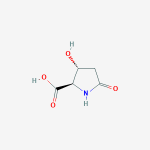 molecular formula C5H7NO4 B12891857 (3R)-3-Hydroxy-5-oxo-D-proline CAS No. 24135-75-9