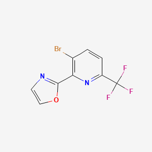 molecular formula C9H4BrF3N2O B12891867 2-(3-Bromo-6-(trifluoromethyl)pyridin-2-yl)oxazole CAS No. 1211586-77-4