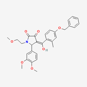 4-(4-(Benzyloxy)-2-methylbenzoyl)-5-(3,4-dimethoxyphenyl)-3-hydroxy-1-(2-methoxyethyl)-1H-pyrrol-2(5H)-one