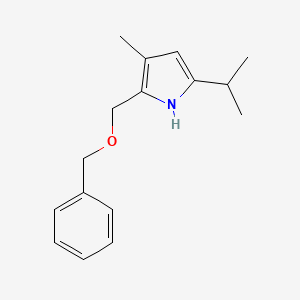 molecular formula C16H21NO B12891898 2-((benzyloxy)methyl)-5-isopropyl-3-methyl-1H-pyrrole CAS No. 917618-20-3