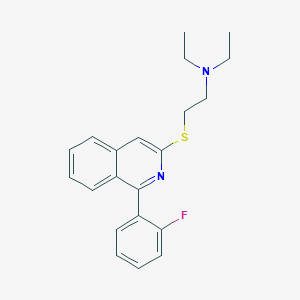 N,N-Diethyl-2-{[1-(2-fluorophenyl)isoquinolin-3-yl]sulfanyl}ethan-1-amine