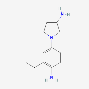 1-(4-Amino-3-ethylphenyl)pyrrolidin-3-amine