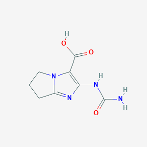 molecular formula C8H10N4O3 B12891942 2-(carbamoylamino)-6,7-dihydro-5H-pyrrolo[1,2-a]imidazole-3-carboxylic acid CAS No. 767316-89-2