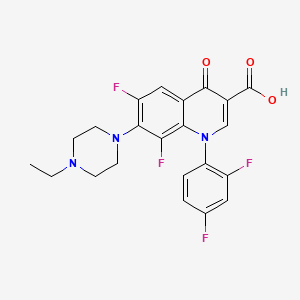 3-Quinolinecarboxylic acid, 1-(2,4-difluorophenyl)-7-(4-ethyl-1-piperazinyl)-6,8-difluoro-1,4-dihydro-4-oxo-