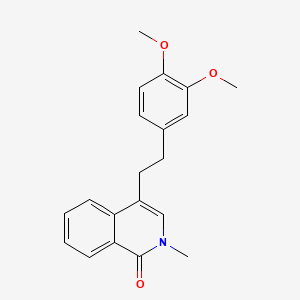 molecular formula C20H21NO3 B12891978 1(2H)-Isoquinolinone, 4-[2-(3,4-dimethoxyphenyl)ethyl]-2-methyl- CAS No. 61380-83-4