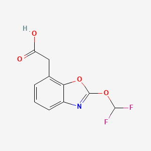 molecular formula C10H7F2NO4 B12891982 2-(Difluoromethoxy)benzo[d]oxazole-7-acetic acid 