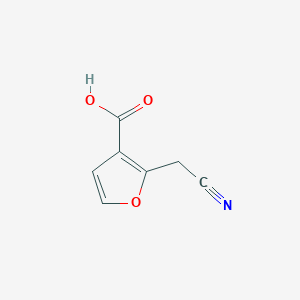 molecular formula C7H5NO3 B12891998 2-(Cyanomethyl)furan-3-carboxylic acid 