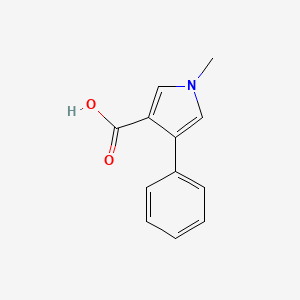 molecular formula C12H11NO2 B12892002 1-Methyl-4-phenyl-1H-pyrrole-3-carboxylic acid CAS No. 131924-69-1