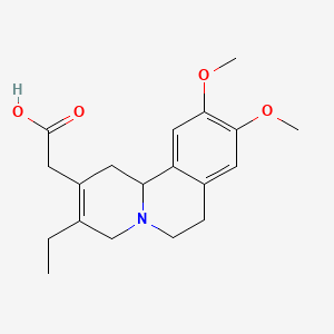 3-Ethyl-1,6,7,11b-tetrahydro-9,10-dimethoxy-4H-benzo(a)quinolizine-2-acetic acid