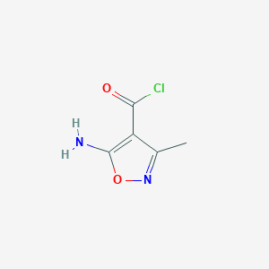 molecular formula C5H5ClN2O2 B12892015 5-Amino-3-methyl-1,2-oxazole-4-carbonyl chloride CAS No. 219938-18-8