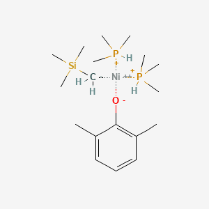 (2,6-Dimethylphenoxy)bis(trimethyl-l5-phosphanyl)((trimethylsilyl)methanidyl)nickel(V)