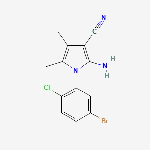 2-Amino-1-(5-bromo-2-chlorophenyl)-4,5-dimethyl-1H-pyrrole-3-carbonitrile