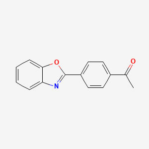 molecular formula C15H11NO2 B12892113 1-(4-(Benzo[d]oxazol-2-yl)phenyl)ethanone CAS No. 37069-08-2