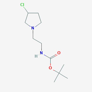 molecular formula C11H21ClN2O2 B12892120 tert-Butyl (2-(3-chloropyrrolidin-1-yl)ethyl)carbamate CAS No. 857637-44-6