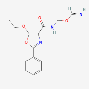 [(5-Ethoxy-2-phenyl-1,3-oxazole-4-carbonyl)amino]methyl methanimidate