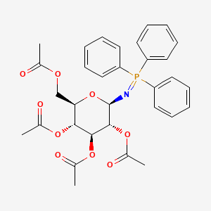 (2R,3R,4S,5R,6R)-2-(Acetoxymethyl)-6-((triphenylphosphoranylidene)amino)tetrahydro-2H-pyran-3,4,5-triyl triacetate