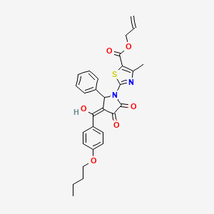 Allyl 2-(3-(4-butoxybenzoyl)-4-hydroxy-5-oxo-2-phenyl-2,5-dihydro-1H-pyrrol-1-yl)-4-methylthiazole-5-carboxylate