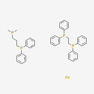 molecular formula C43H46P4Pd B12892214 (1,2-Bis(diphenylphosphino)ethane)(1-dimethylphosphino-3-diphenylphosphinopropane)palladium 