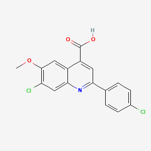 7-Chloro-2-(4-chlorophenyl)-6-methoxyquinoline-4-carboxylic acid