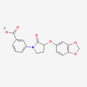 3-(3-(Benzo[d][1,3]dioxol-5-yloxy)-2-oxopyrrolidin-1-yl)benzoic acid