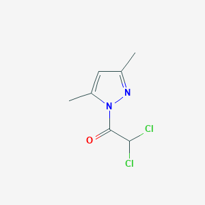 molecular formula C7H8Cl2N2O B12892266 2,2-Dichloro-1-(3,5-dimethyl-1H-pyrazol-1-yl)ethanone 