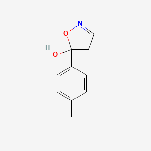 molecular formula C10H11NO2 B12892273 5-(4-Methylphenyl)-4,5-dihydro-1,2-oxazol-5-ol CAS No. 53009-33-9