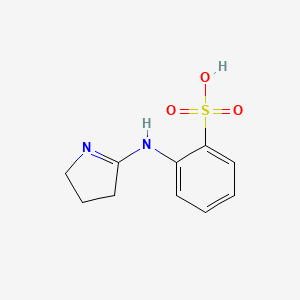 molecular formula C10H12N2O3S B12892288 2-[(3,4-Dihydro-2H-pyrrol-5-yl)amino]benzene-1-sulfonic acid CAS No. 111988-14-8