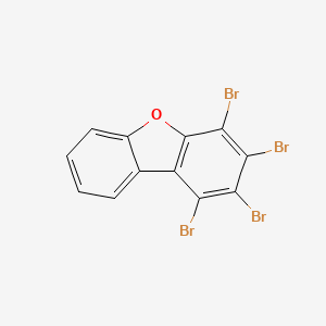 molecular formula C12H4Br4O B12892298 1,2,3,4-Tetrabromo-dibenzofuran CAS No. 617707-58-1