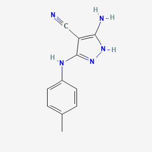 5-amino-3-(4-methylanilino)-1H-pyrazole-4-carbonitrile