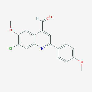 7-Chloro-6-methoxy-2-(4-methoxyphenyl)quinoline-4-carbaldehyde