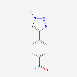 molecular formula C10H9N3O B12892352 4-(1-methyl-1H-1,2,3-triazol-4-yl)benzaldehyde 