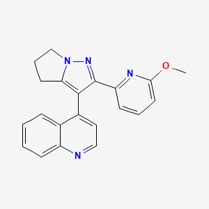 4-(2-(6-Methoxypyridin-2-yl)-5,6-dihydro-4H-pyrrolo[1,2-b]pyrazol-3-yl)quinoline