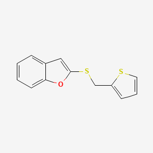 molecular formula C13H10OS2 B12892395 2-((Thiophen-2-ylmethyl)thio)benzofuran CAS No. 88673-93-2