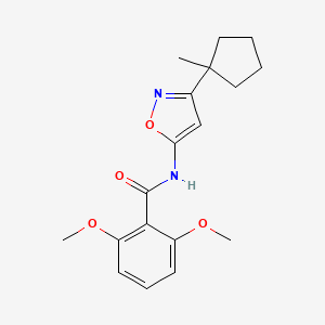 molecular formula C18H22N2O4 B12892454 2,6-Dimethoxy-N-[3-(1-methylcyclopentyl)-1,2-oxazol-5-yl]benzamide CAS No. 82558-69-8