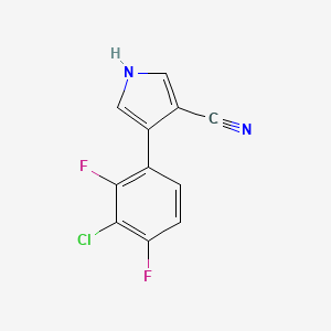 4-(3-Chloro-2,4-difluorophenyl)-1H-pyrrole-3-carbonitrile