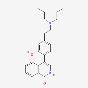 molecular formula C23H28N2O2 B12892470 4-(4-(2-(Dipropylamino)ethyl)phenyl)-5-hydroxyisoquinolin-1(2H)-one CAS No. 651029-87-7