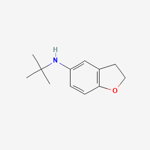 molecular formula C12H17NO B12892492 N-tert-Butyl-2,3-dihydro-1-benzofuran-5-amine CAS No. 61090-72-0