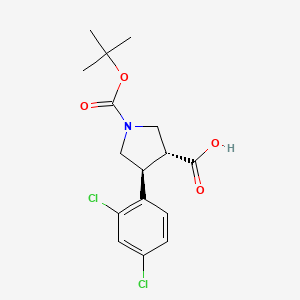 (3R,4S)-rel-1-(tert-Butoxycarbonyl)-4-(2,4-dichlorophenyl)pyrrolidine-3-carboxylic acid