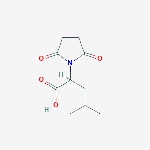 molecular formula C10H15NO4 B12892505 2-(2,5-Dioxopyrrolidin-1-yl)-4-methylpentanoic acid 