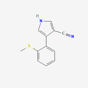 4-[2-(Methylsulfanyl)phenyl]-1H-pyrrole-3-carbonitrile