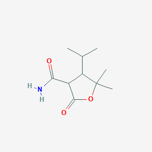 5,5-Dimethyl-2-oxo-4-(propan-2-yl)tetrahydrofuran-3-carboxamide