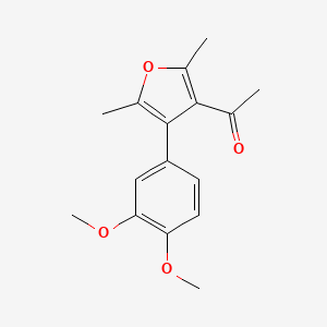 Ethanone, 1-[4-(3,4-dimethoxyphenyl)-2,5-dimethyl-3-furanyl]-