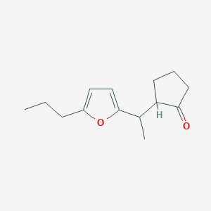 2-[1-(5-Propylfuran-2-yl)ethyl]cyclopentan-1-one