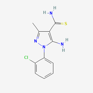 5-Amino-1-(2-chlorophenyl)-3-methyl-1H-pyrazole-4-carbothioamide