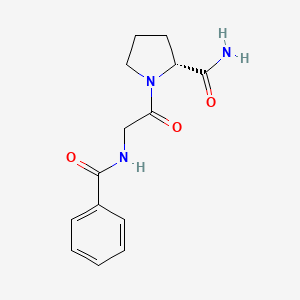 molecular formula C14H17N3O3 B12892689 N-Benzoylglycyl-D-prolinamide CAS No. 177433-42-0