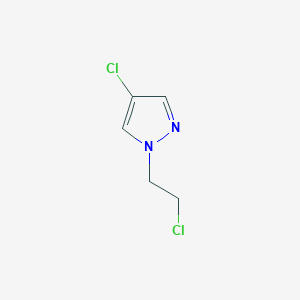 molecular formula C5H6Cl2N2 B12892709 4-chloro-1-(2-chloroethyl)-1H-pyrazole 