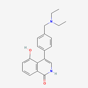 4-(4-((Diethylamino)methyl)phenyl)-5-hydroxyisoquinolin-1(2H)-one