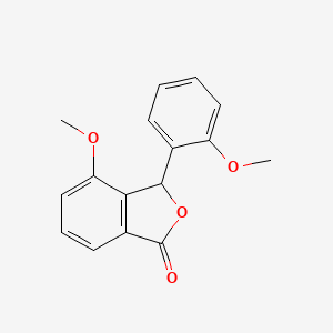 molecular formula C16H14O4 B12892748 4-Methoxy-3-(2-methoxyphenyl)isobenzofuran-1(3H)-one CAS No. 95068-31-8